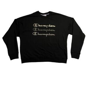 Champion Sweatshirt with Silver Font Size L